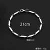 Pulsera de Cadena Rombo de Acero de Titanio para Hombres y Mujeres Hip-Hop Joyería de Acero Inoxidable Simple de Moda Versátil Joyería de Mano para Parejas Que No Se Desvanece