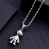 Collar Transfronterizo de Acero de Titanio Personalidad Femenina Colgante de Astronauta de Moda Marca Calle Hip Hop Estilo Frío Cadena para Clavícula Masculino