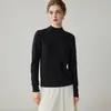 Nuevo Suéter de Punto para Mujer Otoño/Invierno 2026 100% Cachemir Puro de Cuello Alto Medio, Prenda de Alta Gama, Suéter de Capa Base