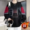 Sudadera Gruesa de Forro Polar con Cuello Redondo para Hombre, Adolescentes y Estudiantes, Otoño/Invierno 2026, Camiseta de Manga Larga, Top Moderno para Hombre