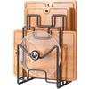 Suporte de Armazenamento para Tábua de Corte de Cozinha de Bancada Multifuncional Suporte para Tampa de Panela Suporte de Armazenamento Suporte para Colocação de Tábua de Corte Suporte Doméstico de Mesa para Tábua de Picar