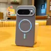 Compatível com Google Pixel 11ProXL Capa Magnética para Celular Google 10A Estrutura Metálica para Lente Capa Protetora de Couro