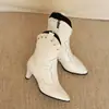 Botas para Mujer de Costura con Remaches para Comercio Exterior para Otoño e Invierno Botas Europeas y Americanas Botas de Tacón Alto Botas de Talla Grande 40 Botas de Jinete 48 Botas Cortas Nuevas