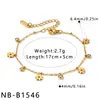 Pulsera de acero inoxidable con incrustaciones de circonita, diseño minimalista transfronterizo europeo y americano de corazón, estrella y sol para mujer, joyería de moda de alta gama