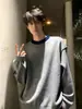 Cleanfit Tricô Preto Gola Redonda Masculino Outono/Inverno Color Block Patchwork Suéter Estilo Americano Camada Interna Top Básico