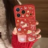 Capa de Celular Desenho Ano Novo Infantil 17 Adequada para Apple 18Promax Iphone16 Vermelho 15 Capa Macia 13 Fofa