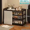 Zapatero para uso doméstico, multicapa, resistente y duradero, con un diseño simple, a prueba de polvo y con una cubierta para privacidad, ideal para uso en interiores y adecuado para apartamentos de alquiler