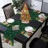 Conjunto de Toalha de Mesa Novo Transfronteiriço Decoração de Mesa para Feriado de Natal Conjunto de Bandeira de Mesa Jogos Americanos Bandeira de Mesa 2026 Amazon