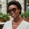 Óculos de Sol Simples Novos Estilo Coreano Fashion 2026 Estilo de Rua Retrô Versátil Óculos de Celebridade da Internet Proteção UV Óculos Tendência