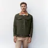 [En Stock para Entrega Rápida] Chaqueta de Hombre Otoño e Invierno Transfronteriza con Forro Polar Algodón Ropa de Trabajo Chaqueta Casual Chaqueta de Hombre Negra