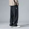 Calças Americanas Soltas de Perna Reta, Calças de Trabalho Wide-Leg High Street para Homens, Nova Vibe Primavera/Verão Calças Longas Casuais Retrô, Marca Tendência