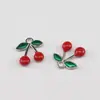 Colgantes pequeños de fresa, cereza y manzana 3D con goteo de aceite transfronterizo para collar, pulsera, accesorios de colgante de fruta para teléfono DIY