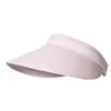 Chapéu de Sol Novo de Aba Larga para Verão Feminino Anti-UV para Exterior Chapéu de Sol de Seda de Gelo com Topo Vazado Fresco Chapéu de Sol