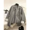 Blazer de diseñador gris estilo británico para mujer, nuevo traje de moda de moda para el trabajo, primavera y otoño 2026
