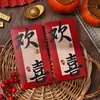 Envelope Vermelho Caligrafia Chinesa Escrito à Mão Novo Estilo 2025 Casamento Inauguração Ano Novo Dinheiro da Sorte Papel Resistente Envelope Vermelho de Mil Yuan