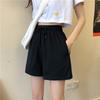 Shorts Esportivos Feminino Verão Novo Estilo Coreano Calças de Perna Larga Estudantes Soltas Emagrecedoras Cintura Alta Casuais Calças de Menina