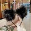 Diadema de Orejas de Gato Blanco para Mujer Felpa Accesorios para el Cabello de Conejo Nuevo Estilo Diadema para Lavar la Cara Cabello Diadema Orejas de Conejo Diadema Tocado