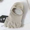 Calcetines Invisibles de Cinco Dedos para Mujer Verano Delgados Cortos de Boca Baja Transpirables Absorbentes de Sudor Calcetines Tipo Barco para Talón Calcetines sin Costuras para Dedos