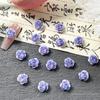 Paquete de accesorios para decoración de uñas con diseño de camelia rosa y teñido anudado morado Purple Pure Wants to Wear Nail Art Accessories