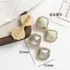 Novo grampo de cabelo retrô estilo chinês com acabamento de diamantes brilhantes e base de brocado Song, clipe simples para franja, acessório para Hanfu e cheongsam