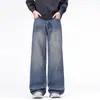 Ropa para Hombre Casa de Arce / Novedad de Primavera Retro Americano Holgados de Calle Pantalones de Pierna Ancha Jeans para Hombre Pantalones Largos de Pierna Recta