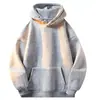 Sudadera con capucha gris para hombre, corte holgado, estilo básico americano, talla r, estilo casual, peso pesado
