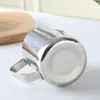 Jarra de aço inoxidável para latte art com bico e escala, jarra para espumar leite de café, ferramenta de latte art para uso doméstico