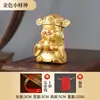 Peça de Mão do Pequeno Deus da Riqueza em Latão Desktop Criativo Peça de Mão do Pequeno Deus da Riqueza Enfeites Artesanato Doméstico Pequenos Enfeites