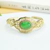 Pulsera de Calcedonia Verde Aiyu Pulsera de Ágata Verde con Patrón de Nube Estilo Étnico Venta al por Mayor de Fábrica Transmisión en Vivo Dropshipping S3110615
