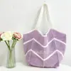2025 Novas Bolsas Transfronteiriças Bolsas Tote Japonesas e Coreanas Bolsas de Palha Bolsas de Tricô Estilo Férias Outono e Inverno Bolsas de Ombro Bolsas Femininas