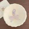 Lindo Llavero de Lazo Hueco Impreso por un Lado Colgante de Joyería DIY Encanto para Bolso Teléfono Accesorio de Regalo