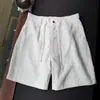 Pantalones Cortos de Lino Tencel Estilo Old Money para Hombre, Delgados de Verano, Resistentes a las Arrugas, Pantalones Sueltos de Lino Algodón, Estilo Maduro, Pantalones de Traje de Cinco Puntos
