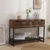Gabinete de Almacenamiento Estilo Simple Transfronterizo Estante de Almacenamiento de Hierro Vintage Madera Maciza Gabinete de Entrada Pintado Gabinete de TV para Apartamento Pequeño