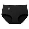 Panty Triangular de Seda de Morera Antibacteriana 10A con Entrepierna Extendida, Sin Costuras, Suave, de Cintura Media para Mujer