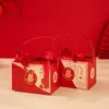 Caixa de Doces para Casamento, Caixa de Doces para Casamento, Bolsa de Presente para Casamento Chinês Dupla Felicidade Caixa de Embalagem com Impressão UV, Caixa de Presente de Lembrança com Fivela de Casamento