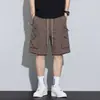 Shorts de Trabajo de Seda Helada para Hombre Estilo Delgado de Verano para Exteriores con Bolsillos Grandes Estilo Americano Holgados Funcionales de Secado Rápido Pantalones de Cinco Puntos