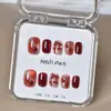Uñas Portátiles en Caja Transparente al por Mayor para Tiendas Físicas, Parches para Uñas Artísticas, Pegatinas de Uñas Terminadas, Uñas Postizas Removibles