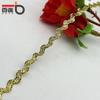 Onda S de 3-5 mm dorada y plateada borde curvo con cortina de cintas de encaje ropa de niños accesorios de boda accesorios de ropa DIY