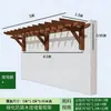 Treliça de Uva de Braço Único para Exterior Pátio Madeira Carbonizada Madeira Anticorrosiva Suporte de Parede para Plantas Trepadeiras Varanda Jardim Suporte de Flores para Exterior Fixo