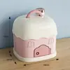 2026 Novo Modelo Cofrinho Infantil Operado por Chave para Meninas, Design de Desenho Animado com Fechadura, Recurso de Depósito e Saque, Caixa de Senha para Poupança de Meninos