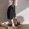 Shorts Casuales a Cuadros de Personalidad Retro Sueltos Estilo Americano para Hombre, Tendencia Estilo Hong Kong Versión Suelta Oversize al por Mayor Transfronterizo