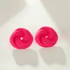 Pendientes Circulares Retorcidos de Color Caramelo Minimalistas Europeos y Americanos, Accesorios de Oreja Geométricos Acrílicos Únicos