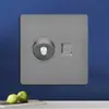Tomada de Parede Cinza Versão Hong Kong e Austrália Tomada Estilo Britânico 13A com Painel de Interruptores de Carregamento Tipo-C+USB para Exportação