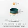 Cuenco de Color Sólido Mate con Borde Recto y Bandeja de Bambú, Cuenco Cerámico para Mascotas, Cuenco para Gatos, Cuenco para Perros, Cuenco de Agua, Cuenco Antiderrames para Comida