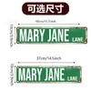 Mary Jane comercio exterior verde 10*40cm tira larga señal de carretera estilo industrial jardín hogar colgante de pared letrero de hojalata