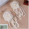 Pasador para Cortina Colgante para Cabeza de Cortina Borla de Flor Decoración Estilo Pastoral Francés Fresco Gasa Accesorios Decorativos para Cortina