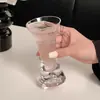 Copa de Cristal de Alto Valor Estético con Curva en la Cintura para Jugos, Champaña, Cócteles y Bebidas Frías