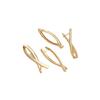 Aretes Torcidos con Conservación de Color Chapados en Oro de 14K, Cierres de Oreja con Forma de Pez de Lujo Ligero a la Moda, Materiales para Accesorios de Aretes DIY Hechos a Mano