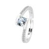 Anillo de piedra de alto carbono femenino temperamento coreano anillo de diamantes ins diseño Viento Neto Rojo anillo de bodas para pareja una generación de cabello