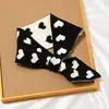 Cachecol pequeno de lã tricotada estilo coreano para mulheres outono e inverno estudantes fofo quente versátil cachecol curto moda masculina outono e inverno